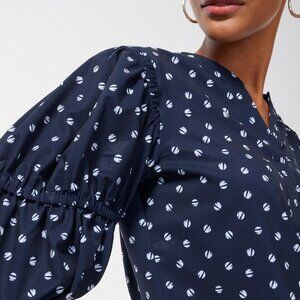 Chico's Dark Navy Zenergy UPF Neema Dot Print Top Size 10/Medium